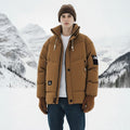 Mens Stand Collar Puffer Jacket - Cart2u.ro