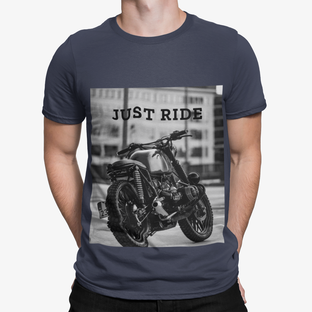 Motorcycle Just Ride Heavy Cotton T-Shirt - Cart2u.ro
