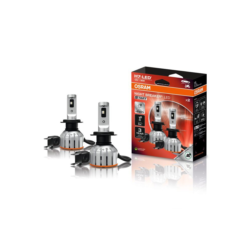 Kit led H7 Osram Night Breaker 6000k 3000 lumeni omologare RAR LEDUL.ro