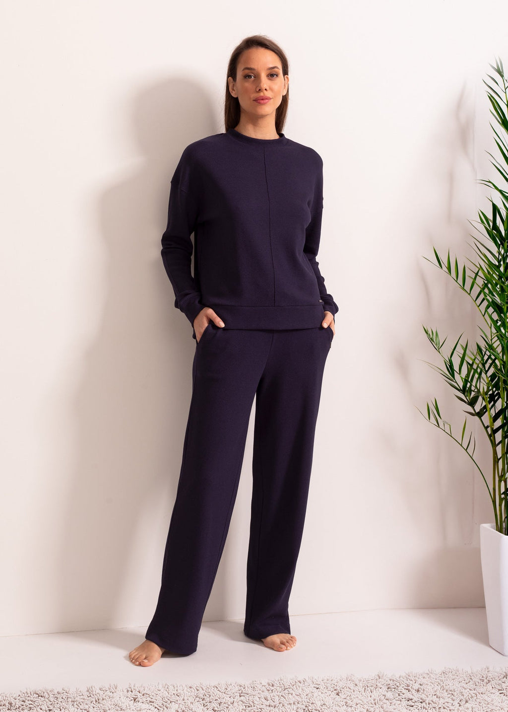 Pantaloni Damă Pique Mood Eucalipt Sofiaman.ro