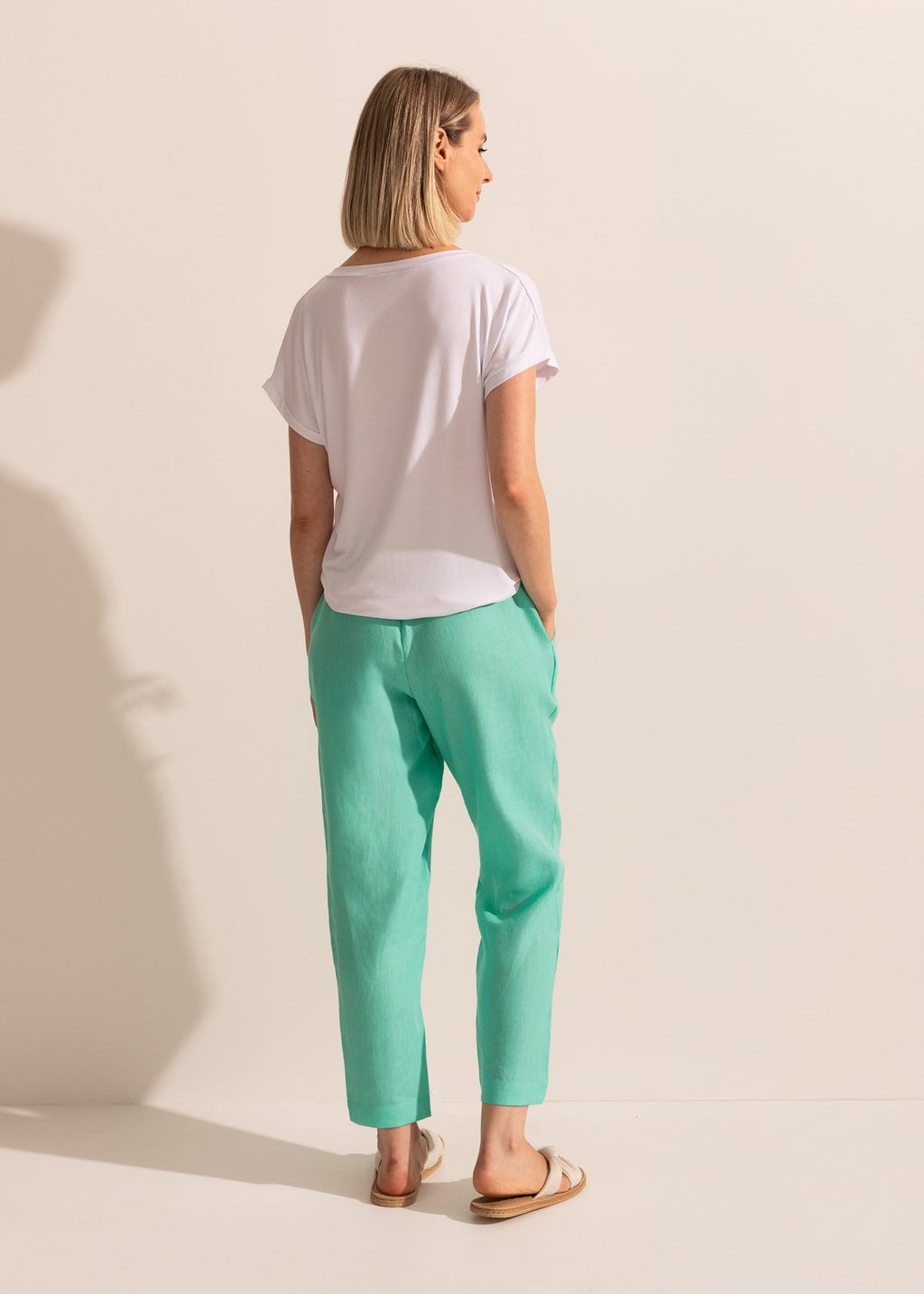 Pantaloni Damă Pure Linen Sofiaman.ro