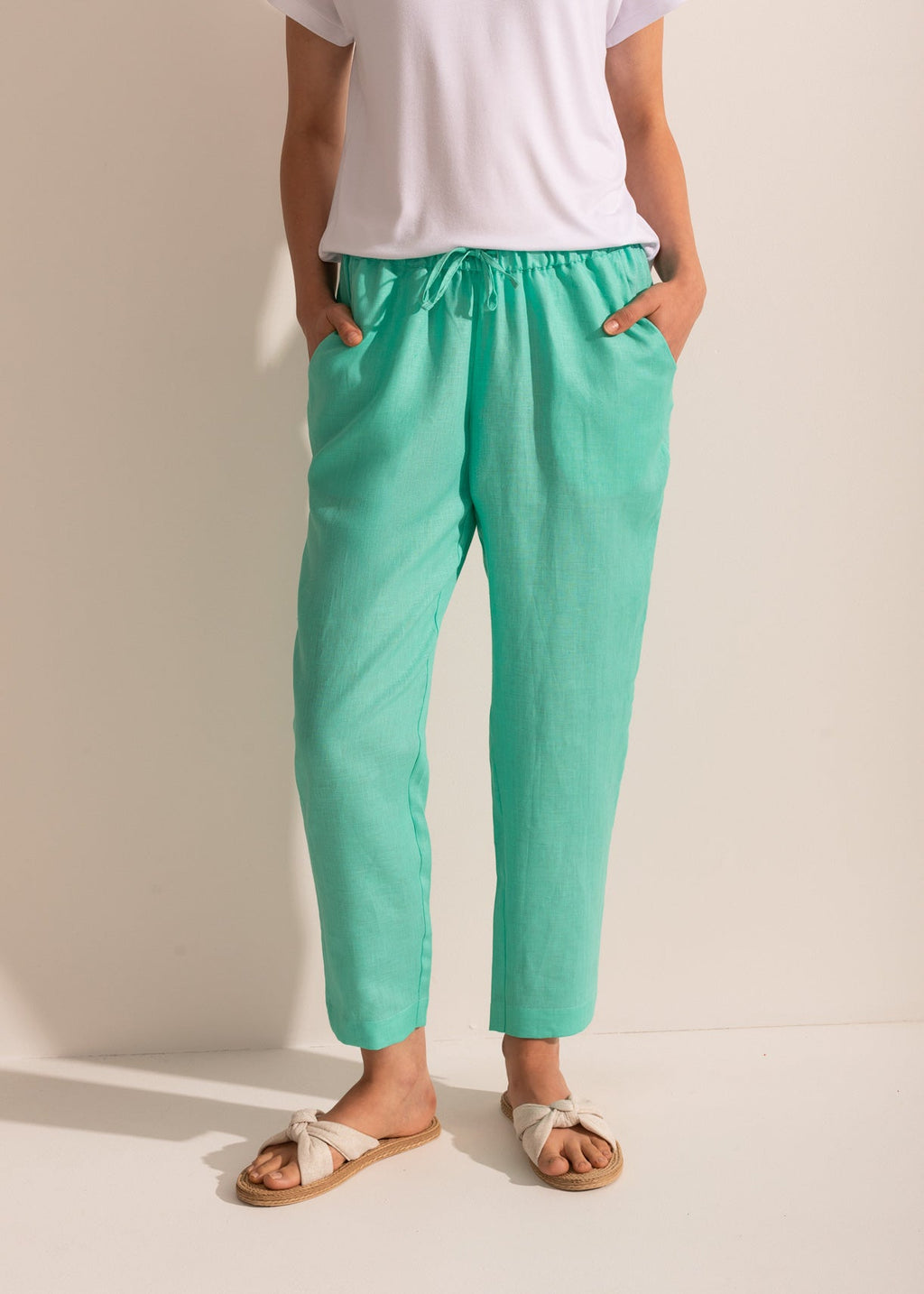 Pantaloni Damă Pure Linen Sofiaman.ro