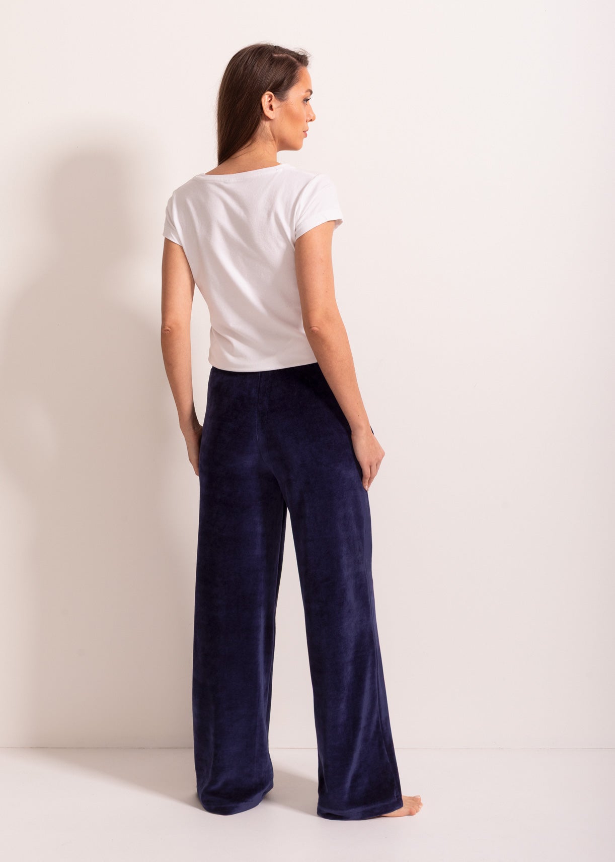 Pantaloni Damă Velvet Bleumarin Sofiaman.ro