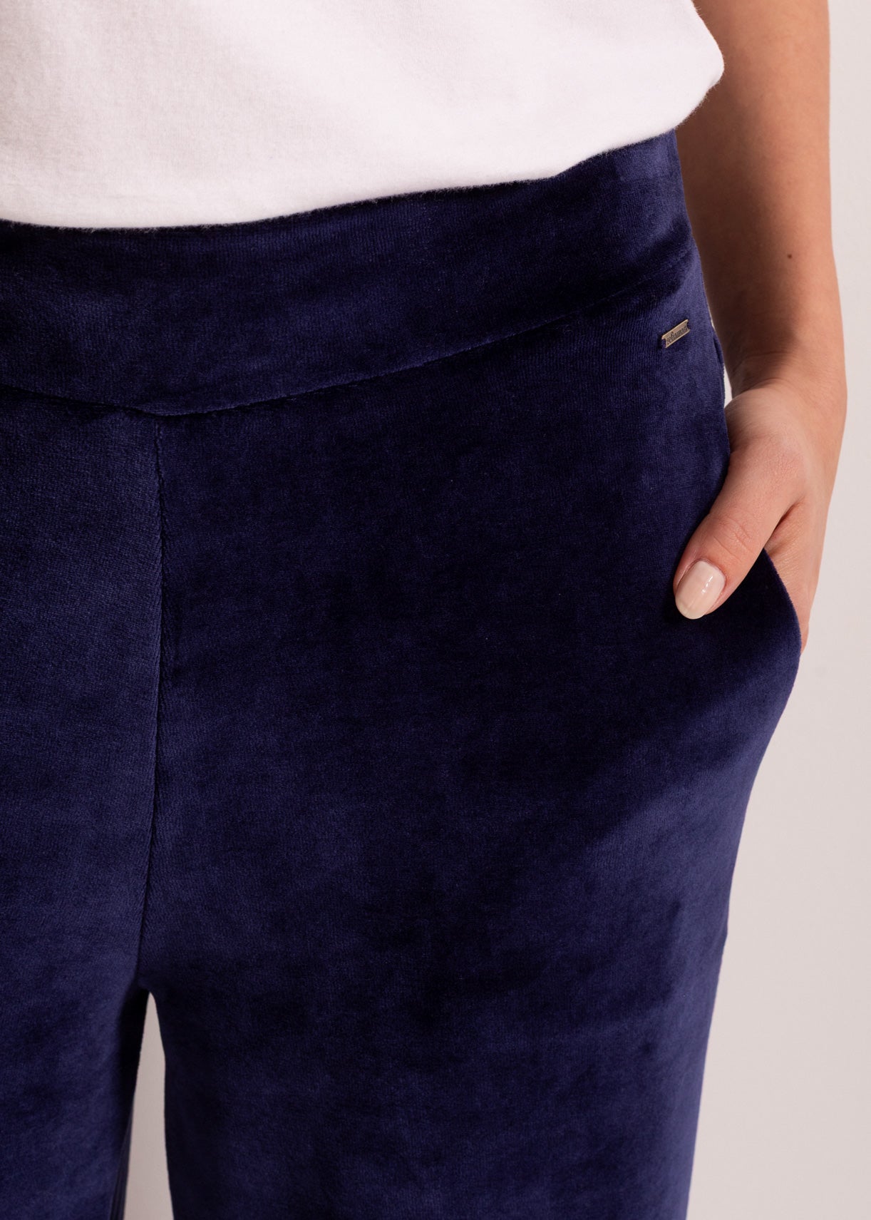 Pantaloni Damă Velvet Bleumarin Sofiaman.ro