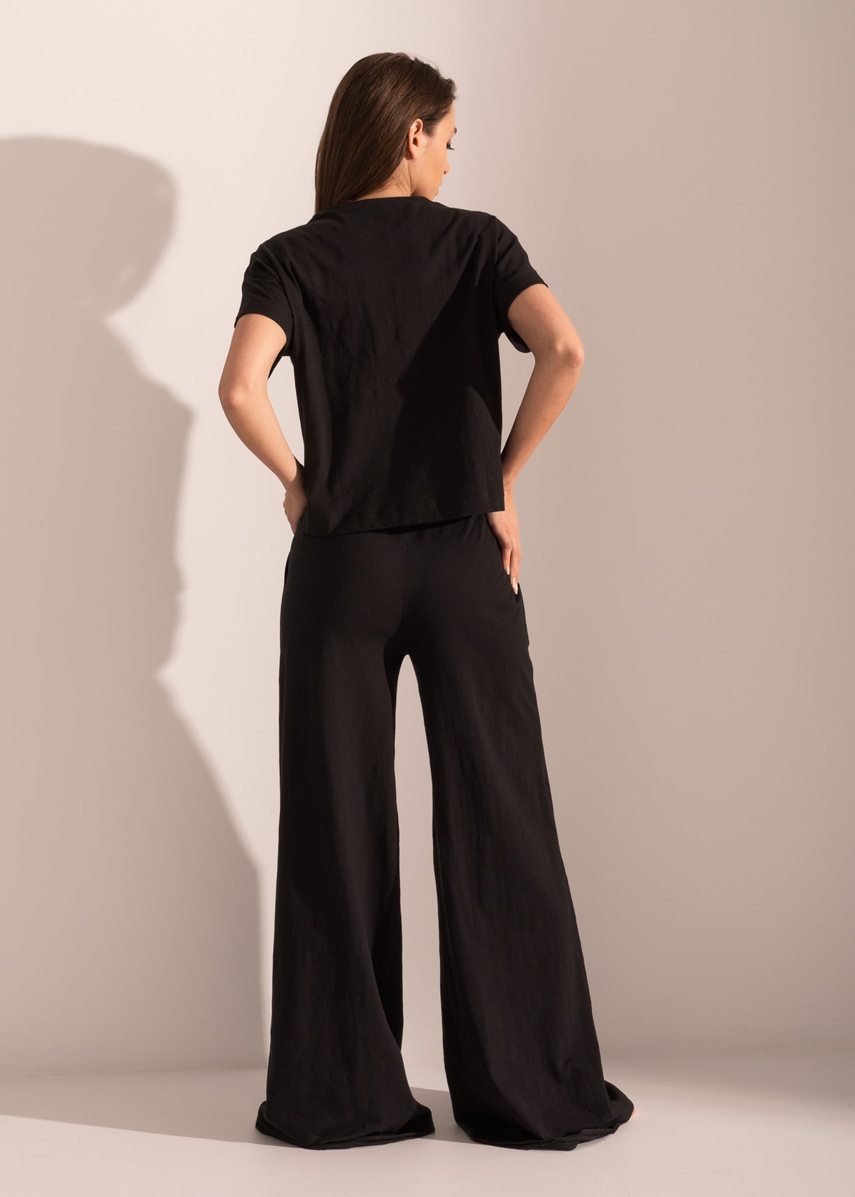 Pantaloni Evazați Damă Texture Bumbac Sofiaman.ro