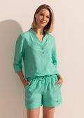 Pantaloni Scurți Damă Pure Linen Sofiaman.ro