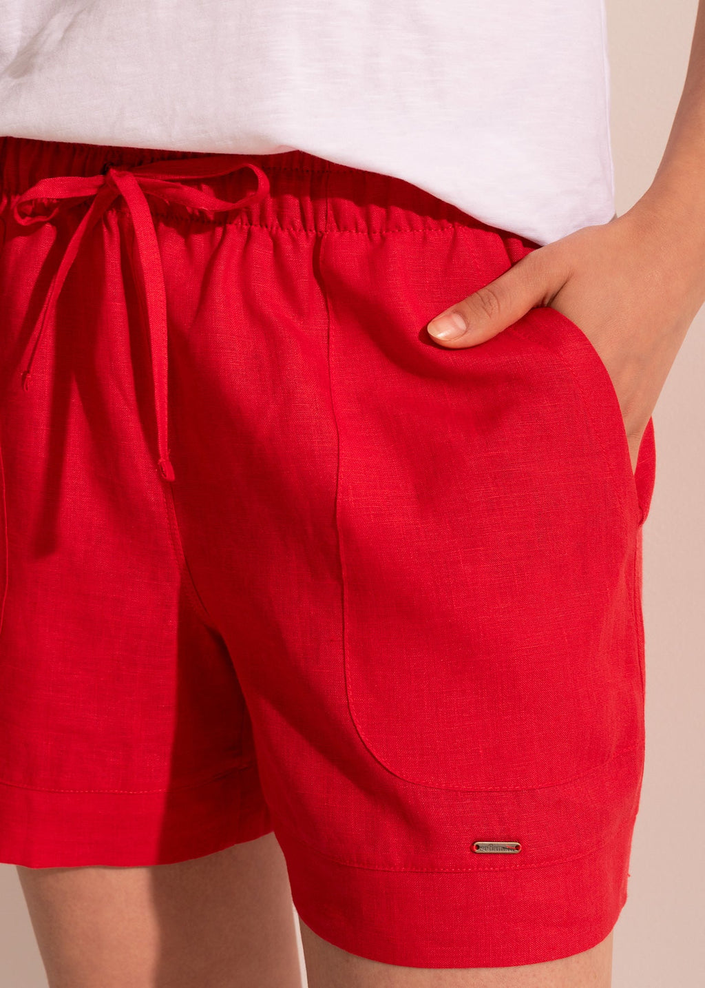 Pantaloni Scurți Damă Pure Linen Sofiaman.ro