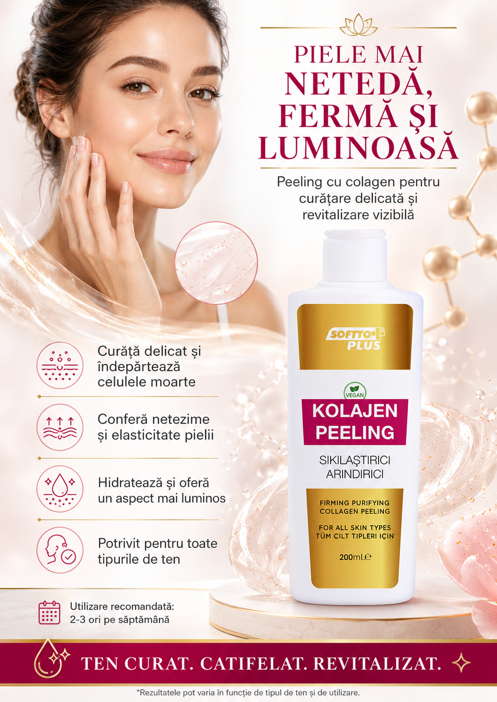 Peeling Colagen Strângere și Curățare CRABLAND