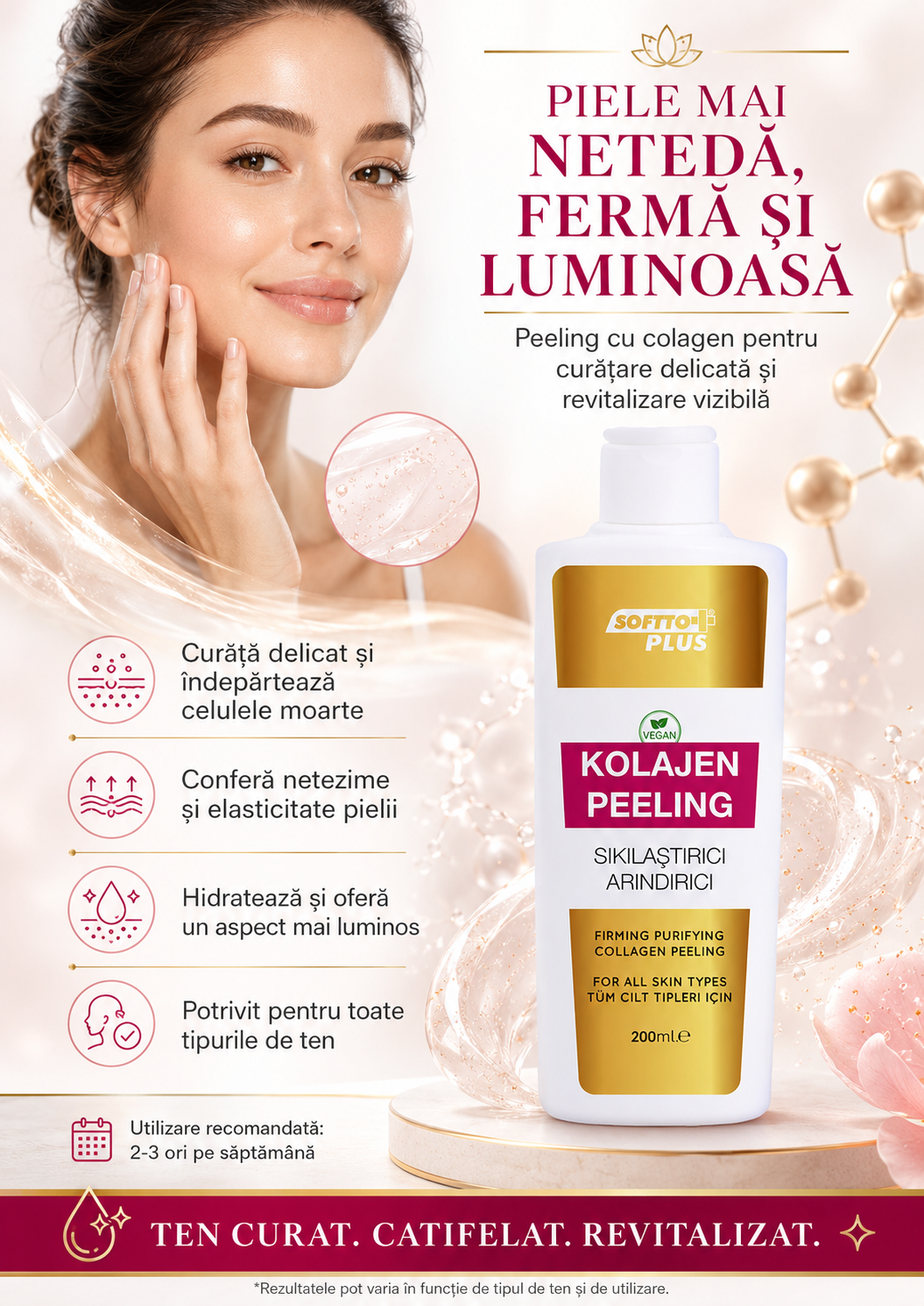 Peeling Colagen Strângere și Curățare CRABLAND