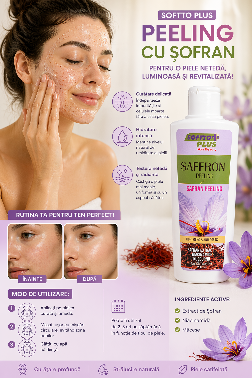 Peeling Cu Şofran - 200 ml CRABLAND