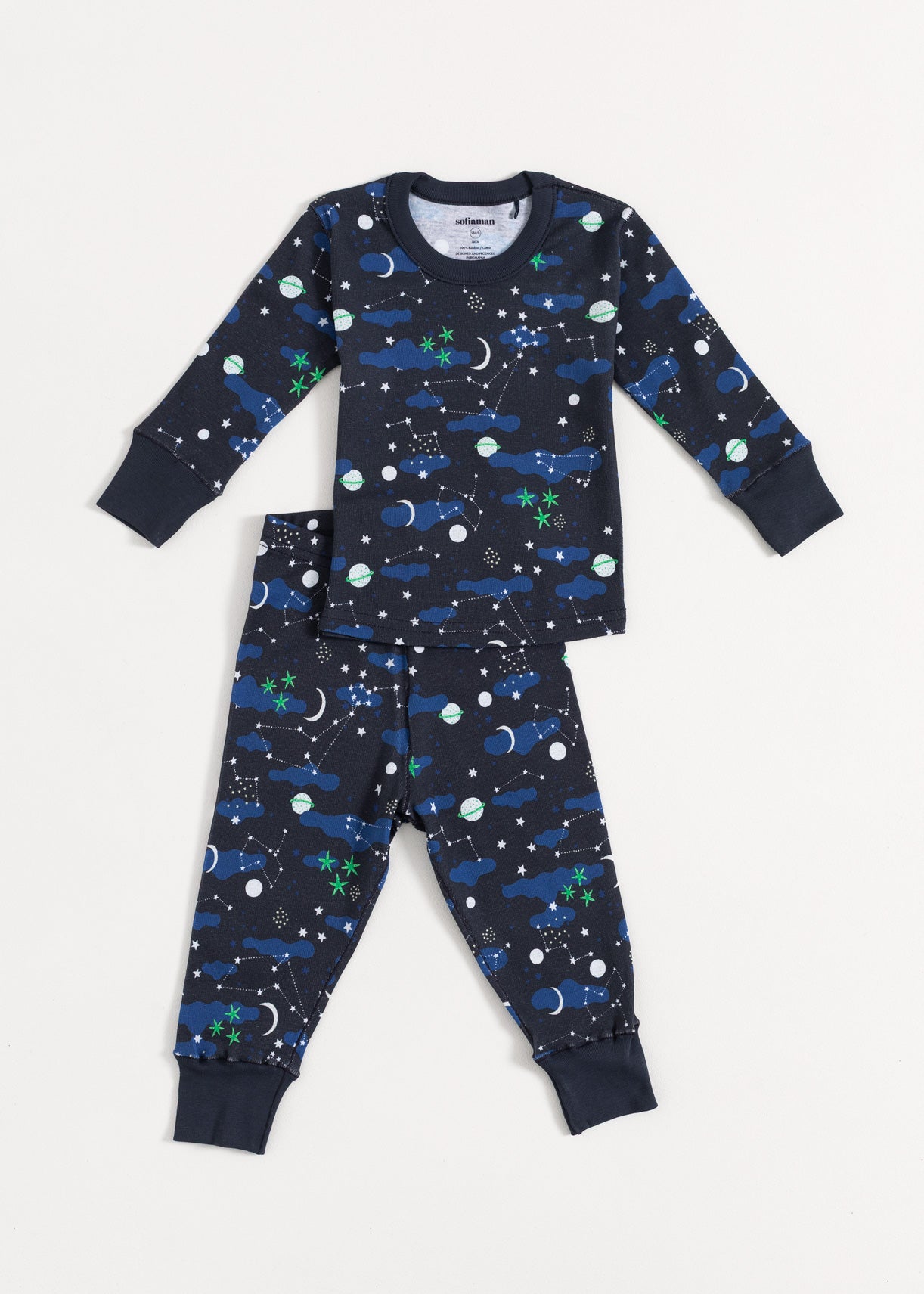 Pijama Baby Galaxy Bumbac Sofiaman.ro