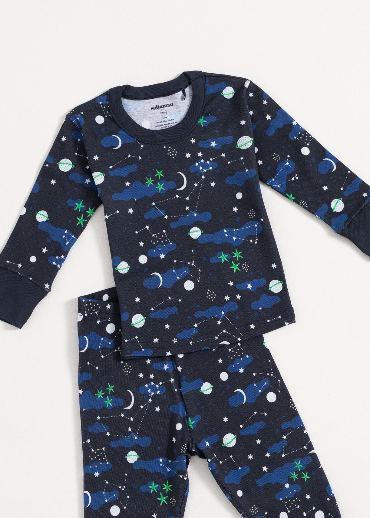 Pijama Baby Galaxy Bumbac Sofiaman.ro