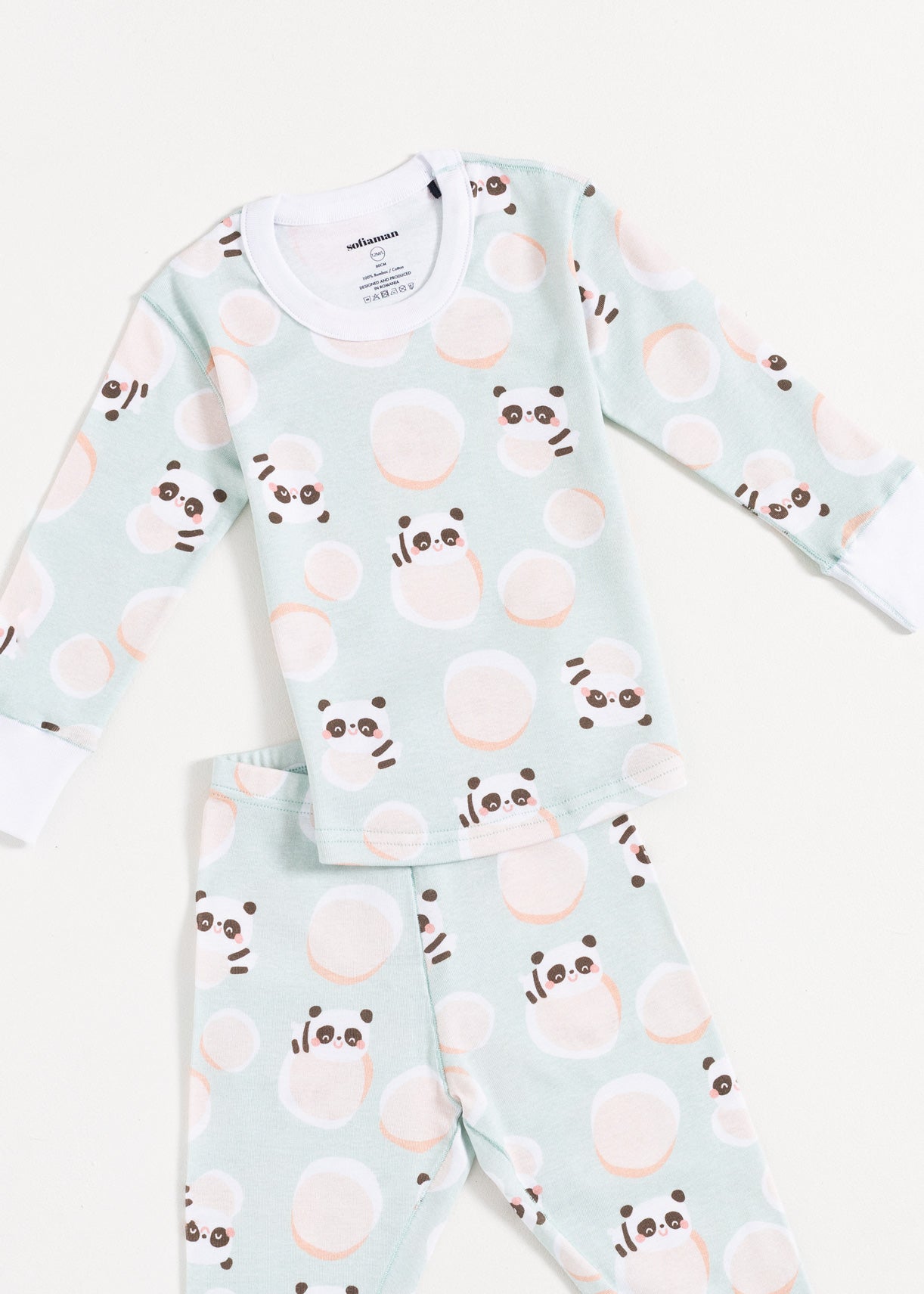 Pijama Baby Panda Bumbac Sofiaman.ro