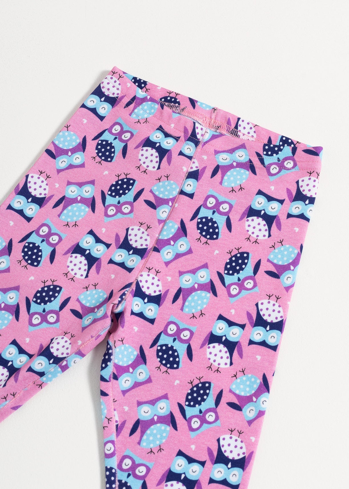 Pijama Baby Pink Owl Bumbac Sofiaman.ro