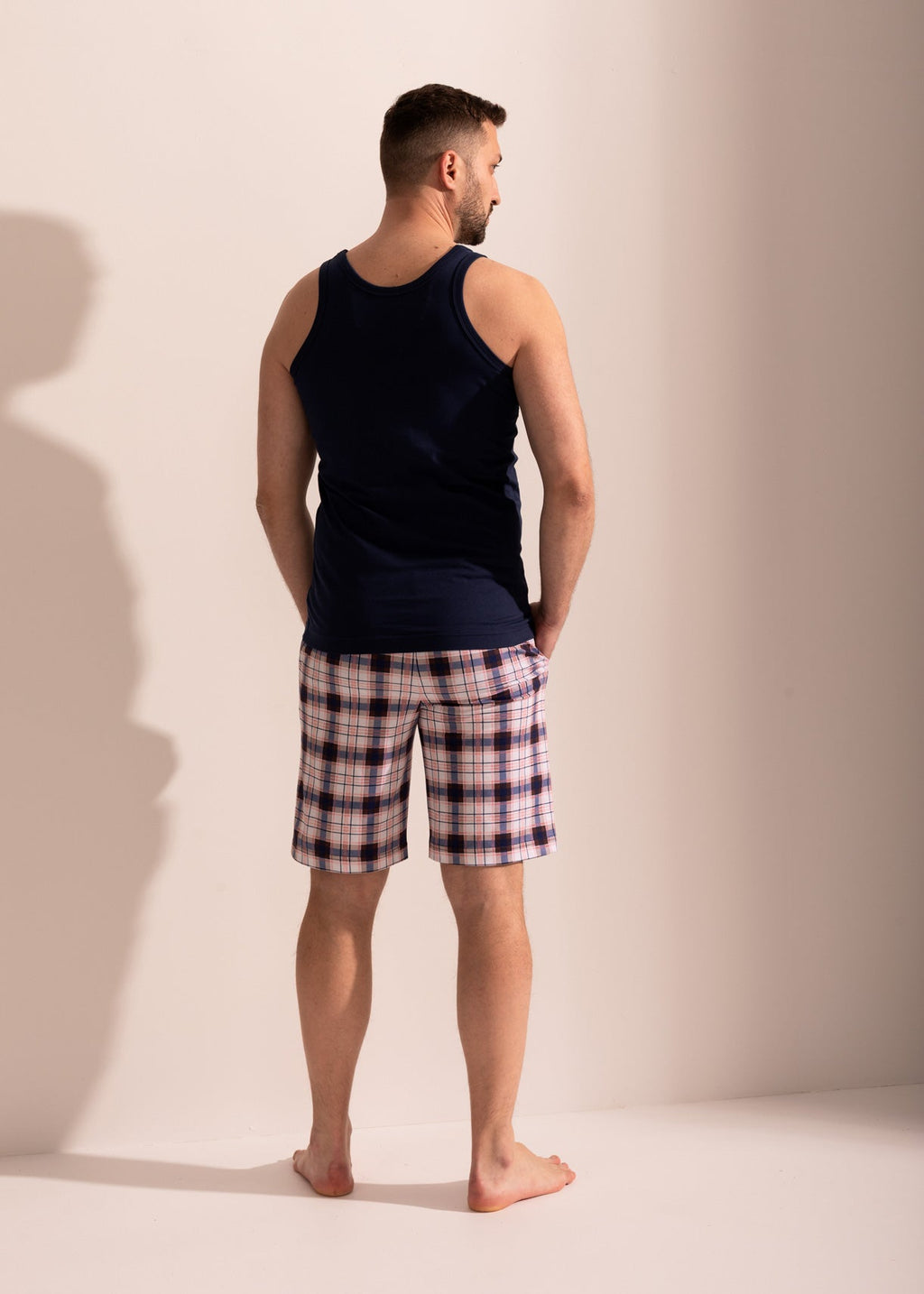 Pijama Bărbați Tartan Bumbac TWIN Sofiaman.ro