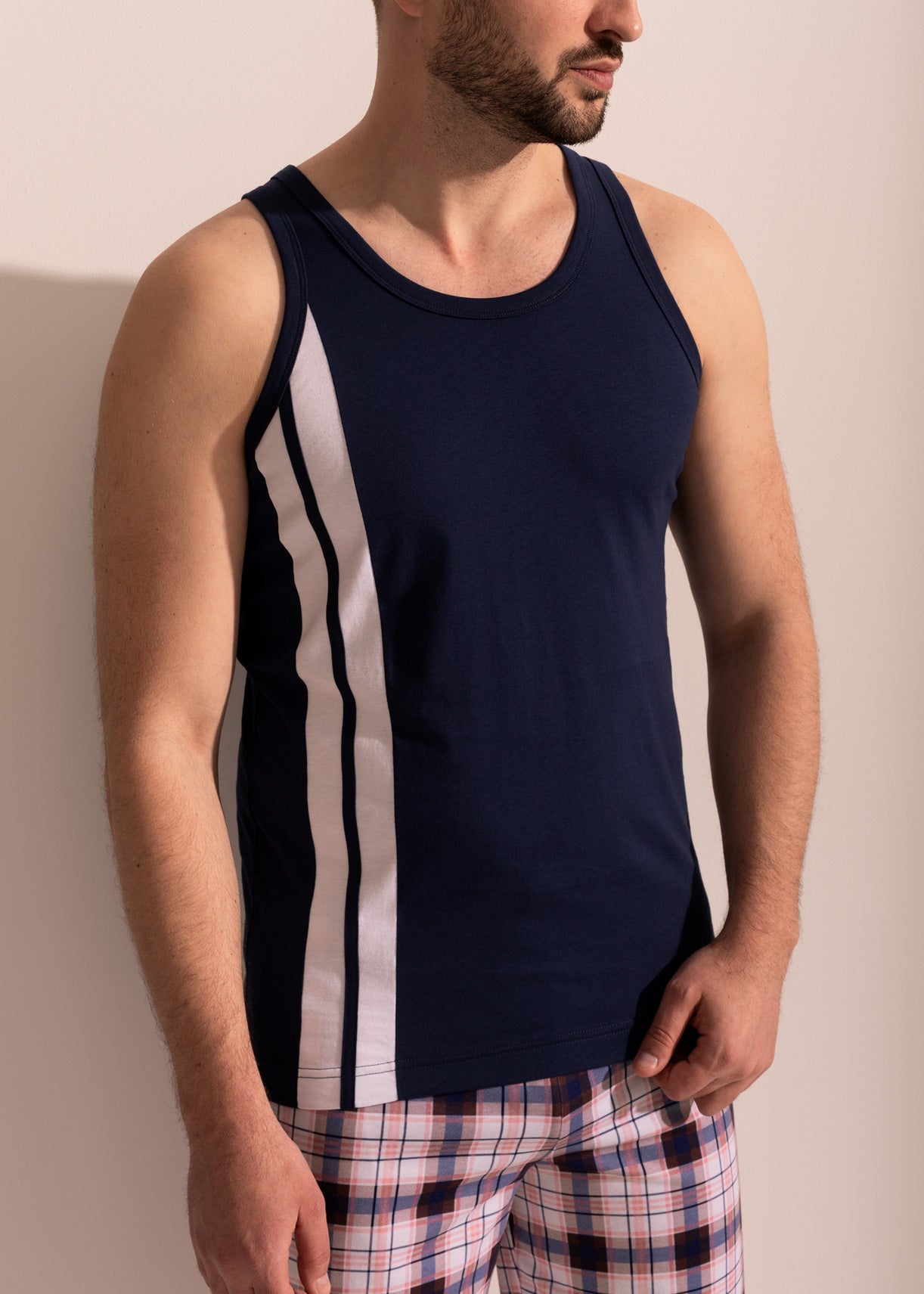 Pijama Bărbați Tartan Bumbac TWIN Sofiaman.ro