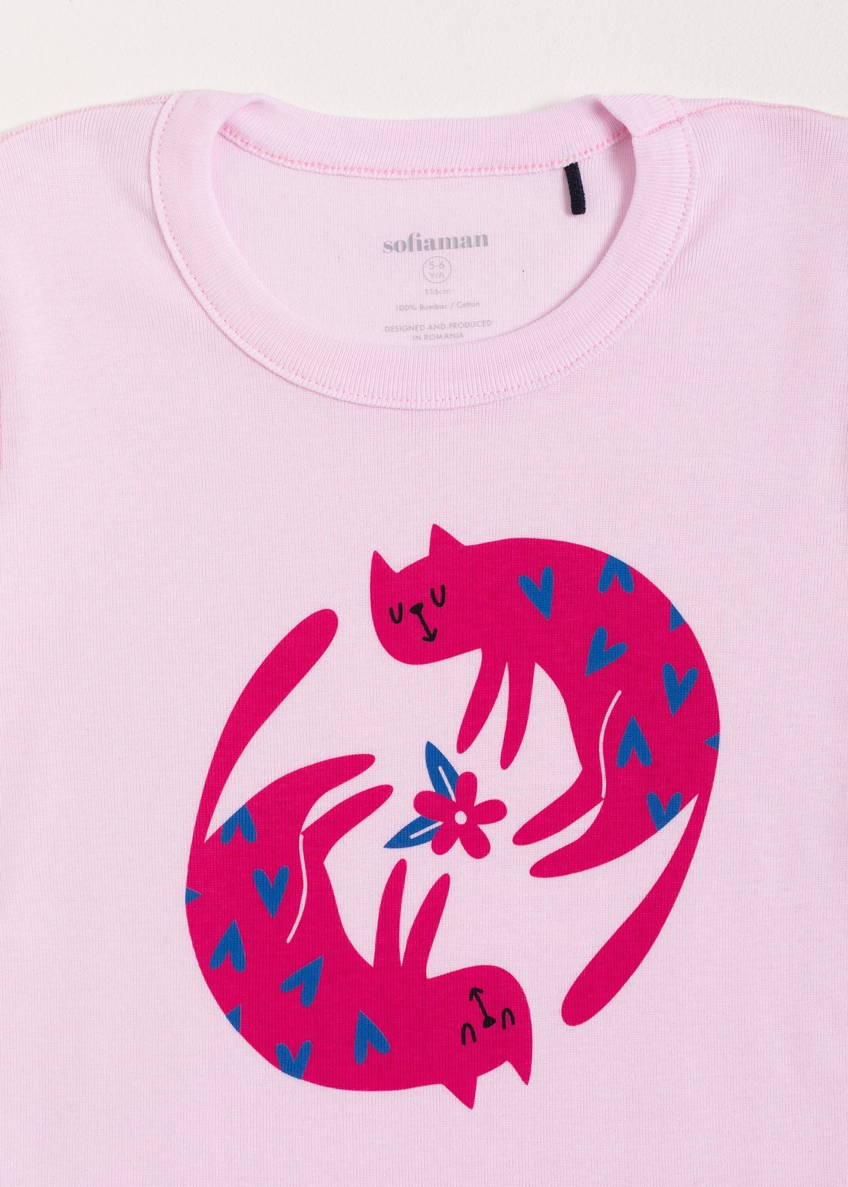 Pijama Copii Cute Cat Bumbac Sofiaman.ro
