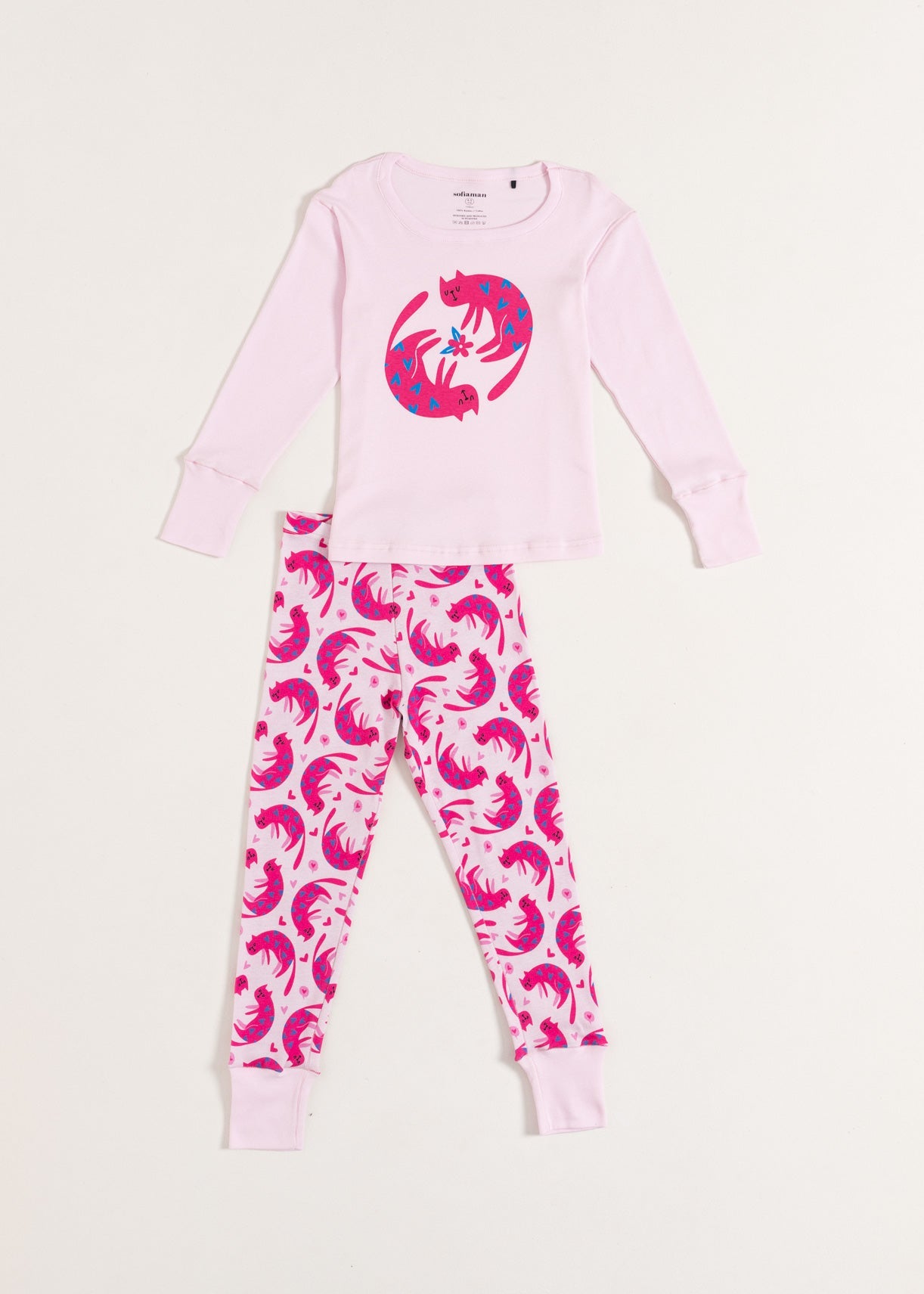 Pijama Copii CuteCat Bumbac Sofiaman.ro