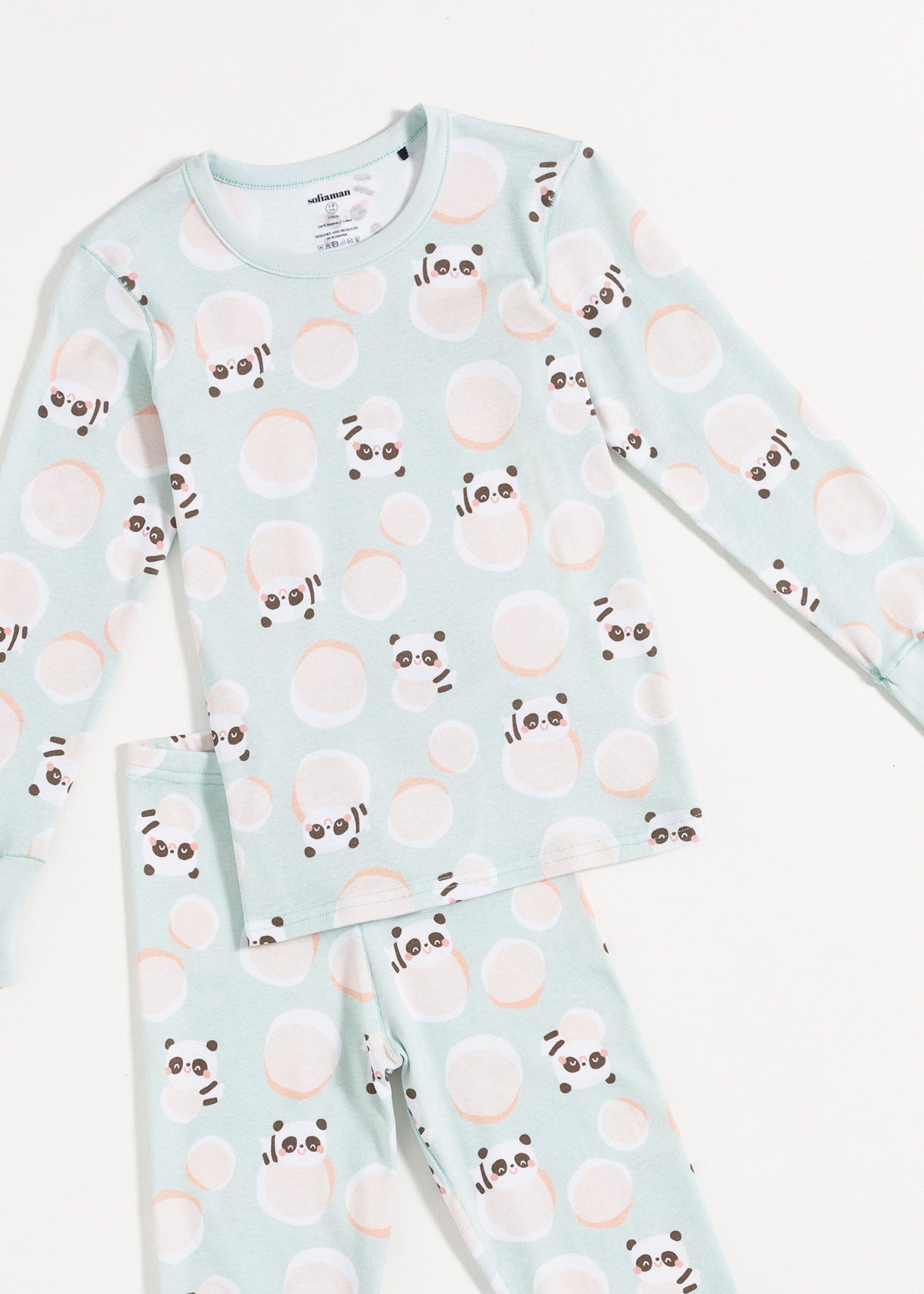 Pijama Copii Panda Bumbac Sofiaman.ro