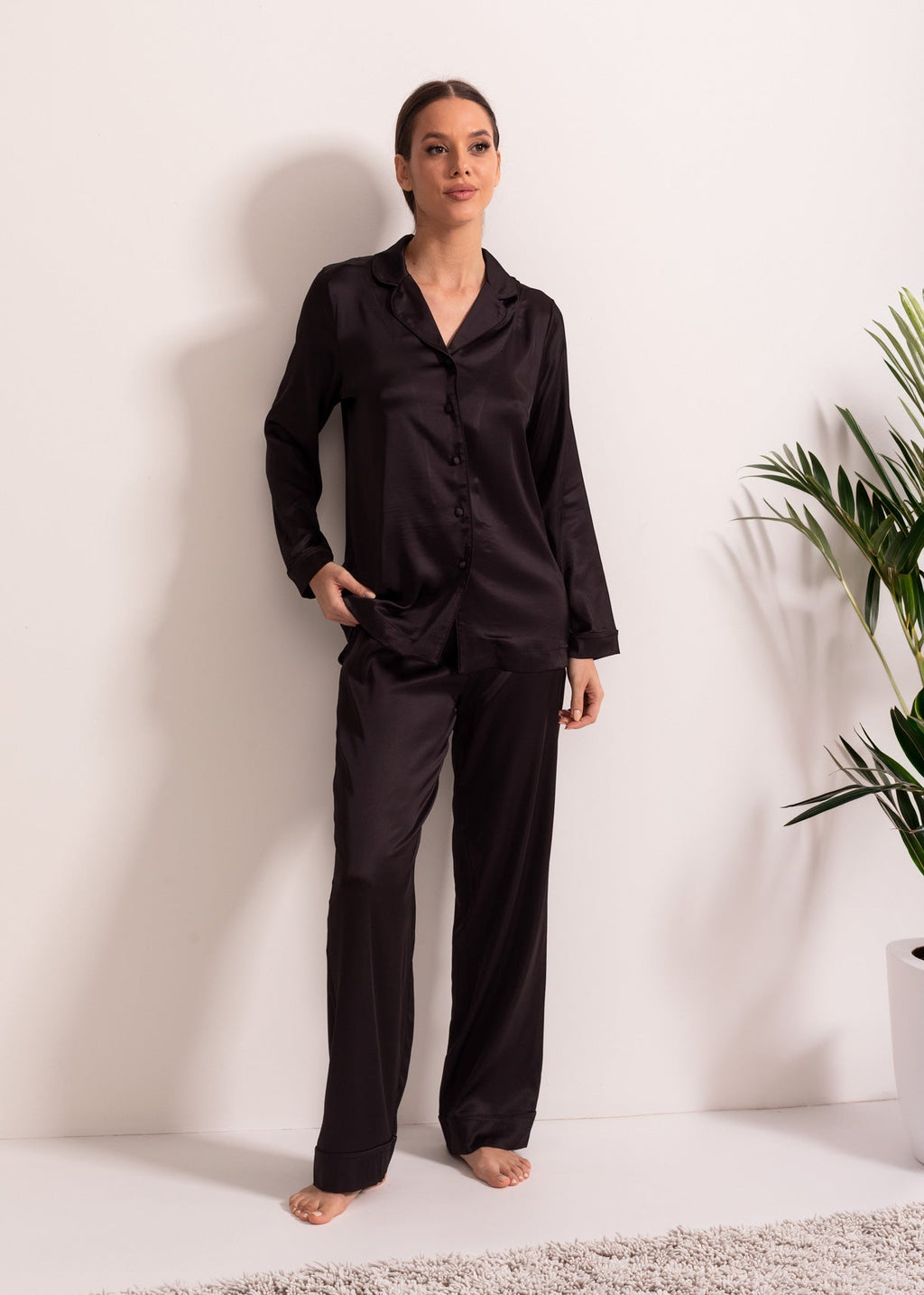 Pijama Damă Anastasia Viscoză Satinată Sofiaman.ro