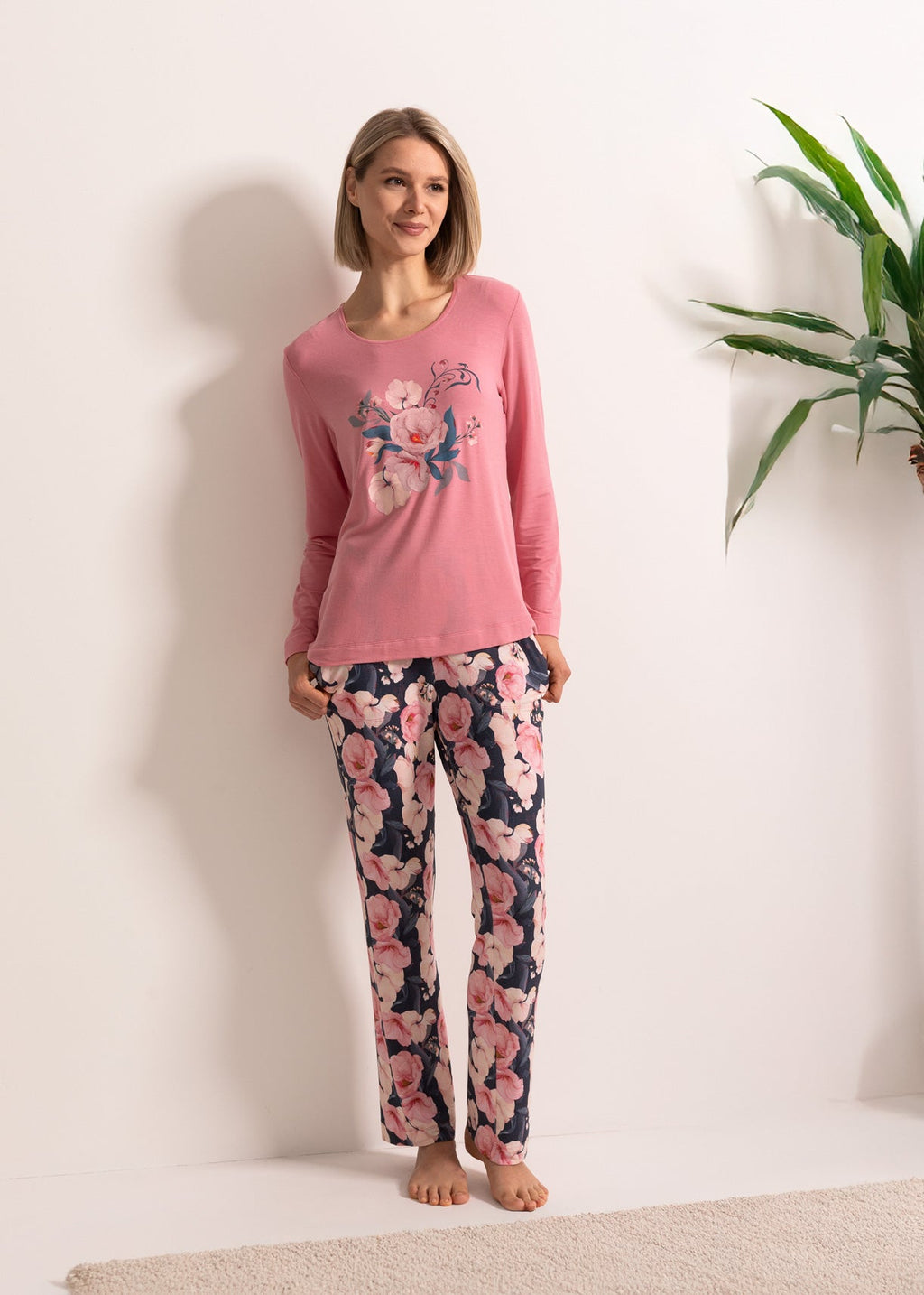 Pijama Damă Flora Modal Sofiaman.ro