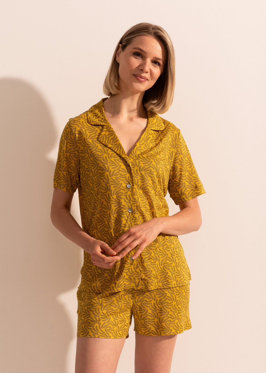 Pijama Damă Fresh Leaves Micromodal Sofiaman.ro