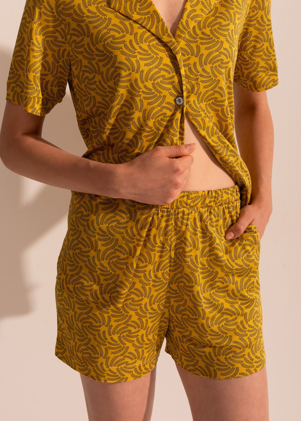 Pijama Damă Fresh Leaves Micromodal Sofiaman.ro