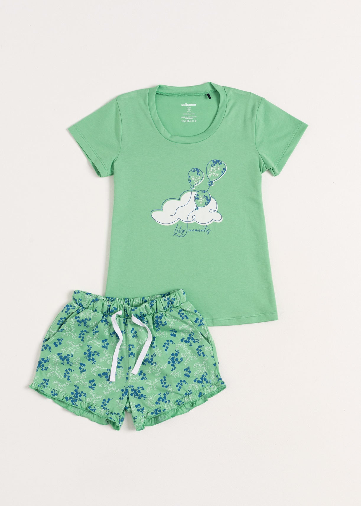Pijama Fete Malena Bumbac TWIN Sofiaman.ro