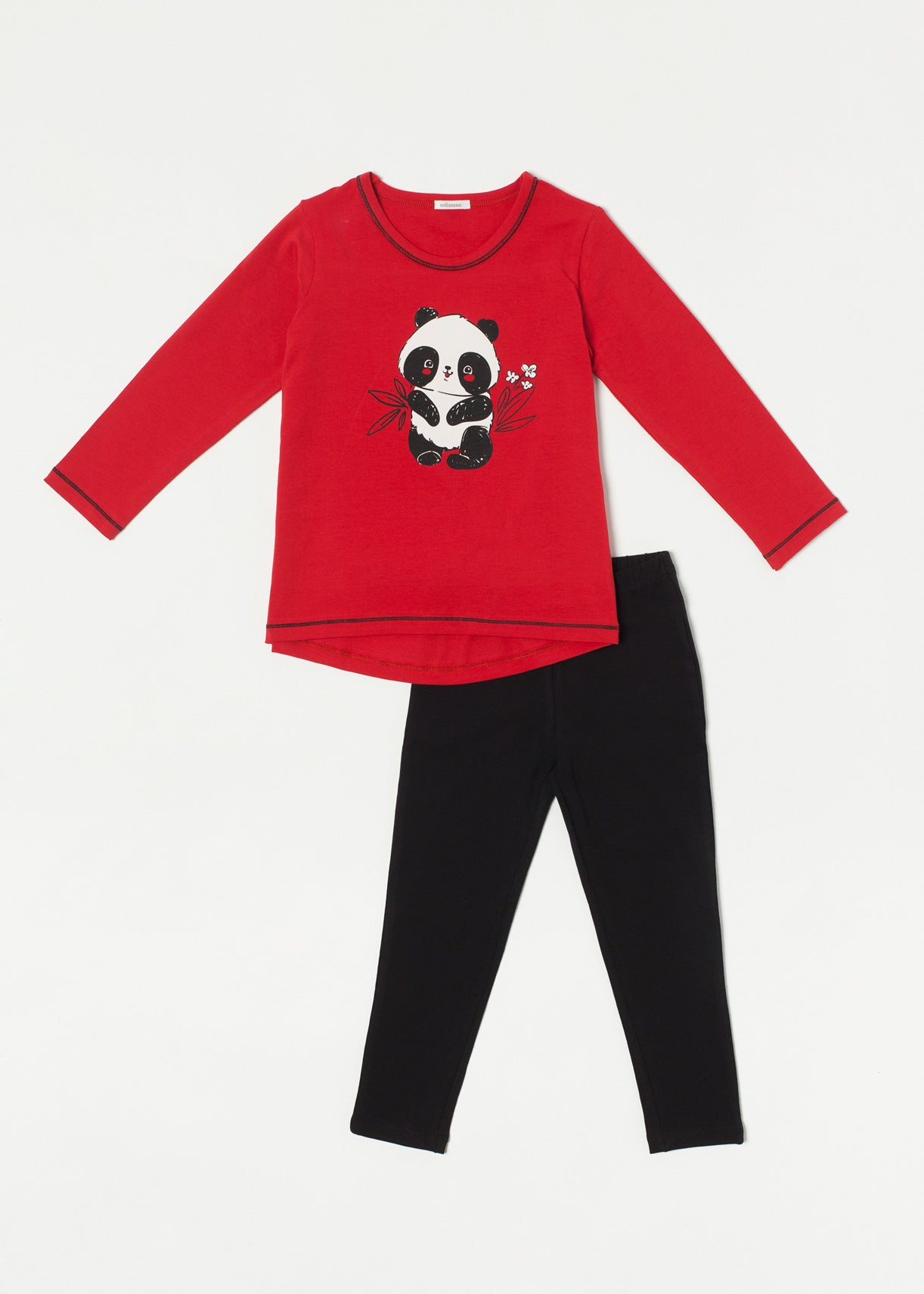 Pijama Fetițe Panda Bumbac Sofiaman.ro