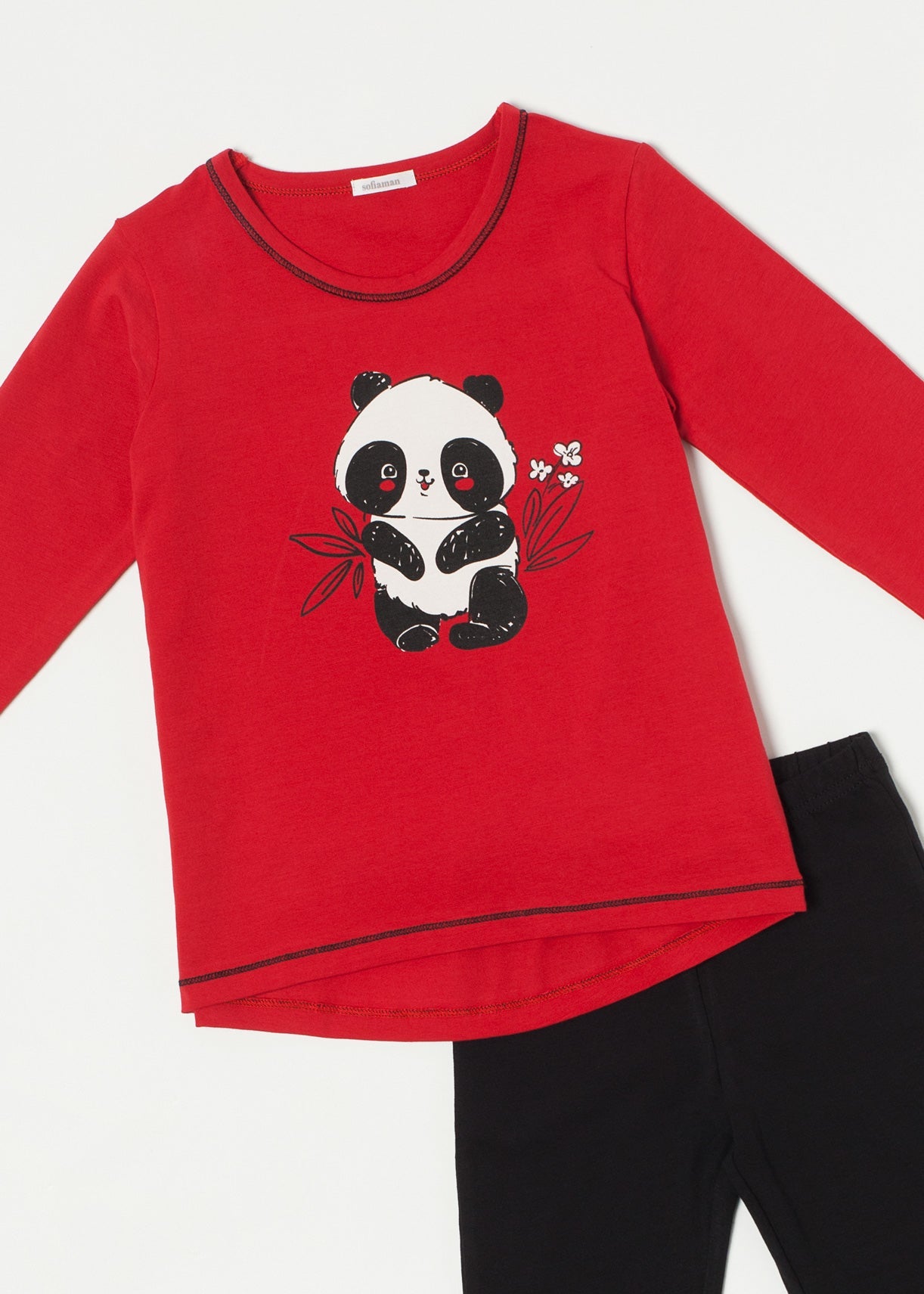 Pijama Fetițe Panda Bumbac Sofiaman.ro