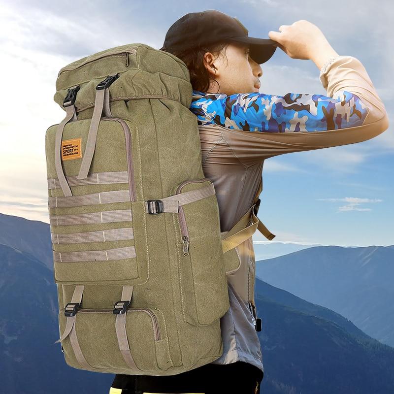 Rucsac impermeabil de camping, drumeție, 100L, capacitate mare