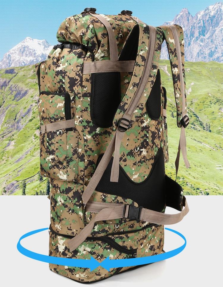 Rucsac impermeabil de camping, drumeție, 100L, capacitate mare