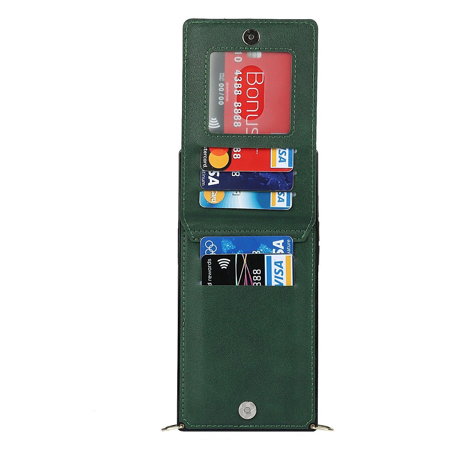 Slim Zipper Wallet Back Case for iPhone With Crossbody Strap - Cart2u.ro