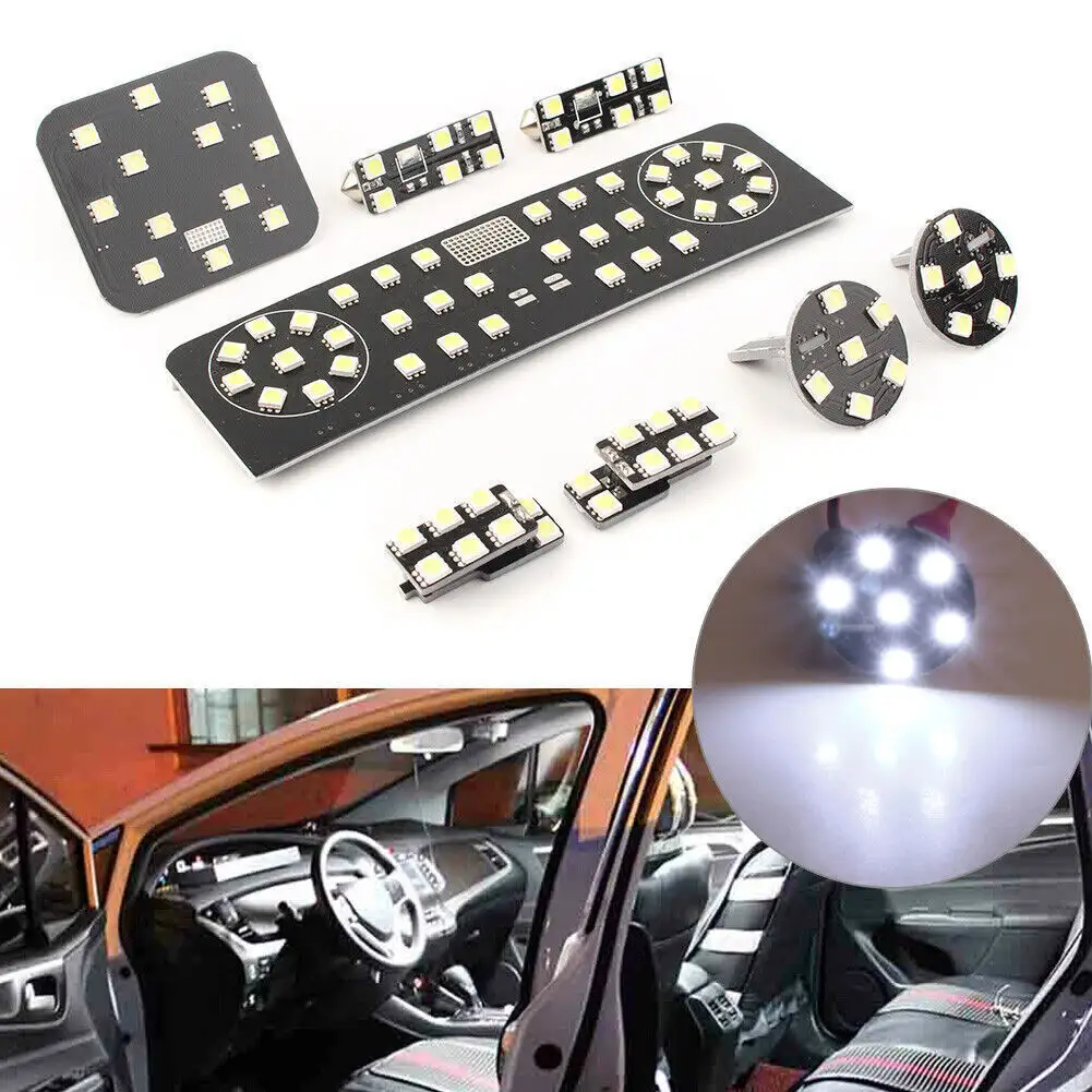 Set 8 x lumini led interior compatibil Volkswagen LEDUL.ro