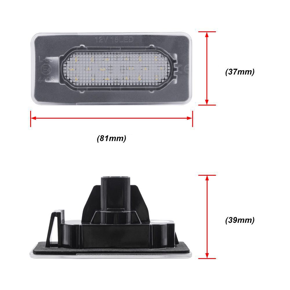 Set 2x led numar inmatriculare Toyota Corolla 2014 - 2019 LEDUL.ro