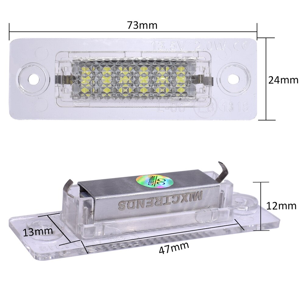 Set 2 x led numar inmatriculare Caddy Jetta Touran Passat Transporter Volkswagen LEDUL.ro