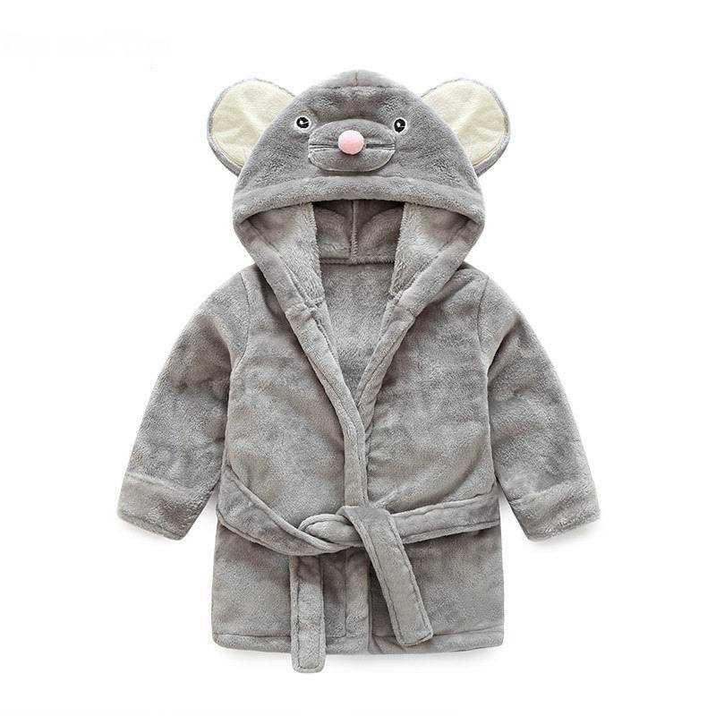 Pajamas Baby Animal Plush Bathrobe Baby pc 1 boy girl soft velvet robe - Cart2u.ro