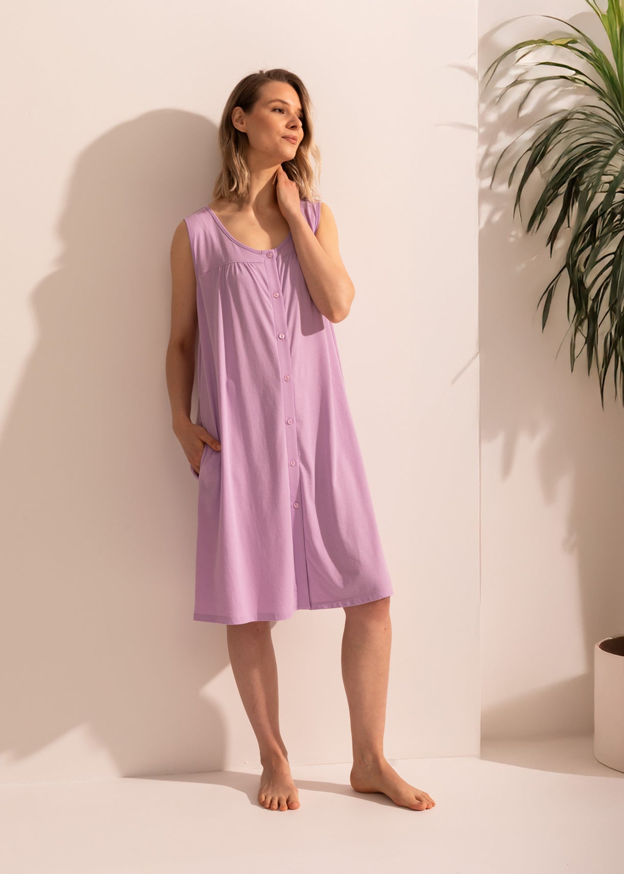 Rochie Adria Modal Mov Sofiaman.ro