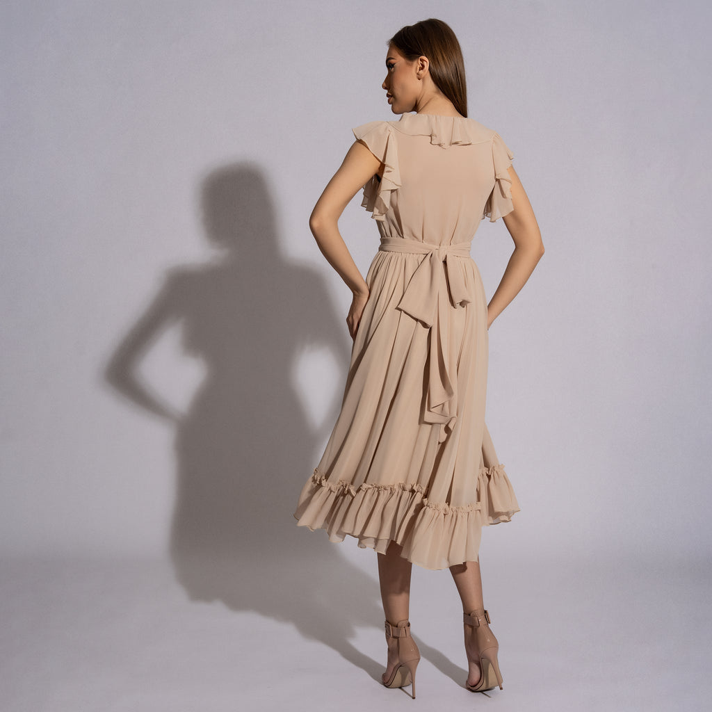 Rochie crem din voal Aria Carolina D