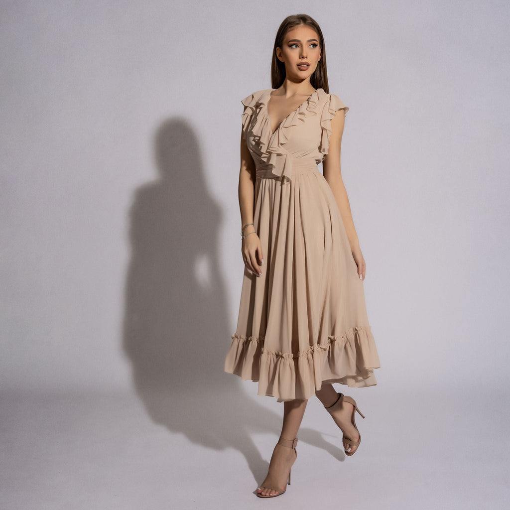 Rochie crem din voal Aria Carolina D