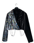 Sacou accesorizat și pictat manual Allabout_painting