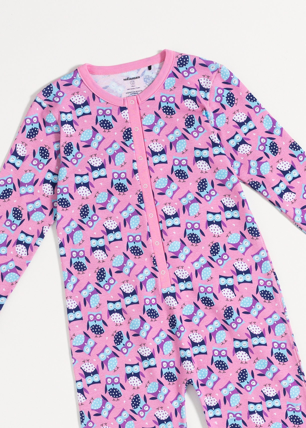 Salopetă Copii Pink Owl Bumbac Sofiaman.ro