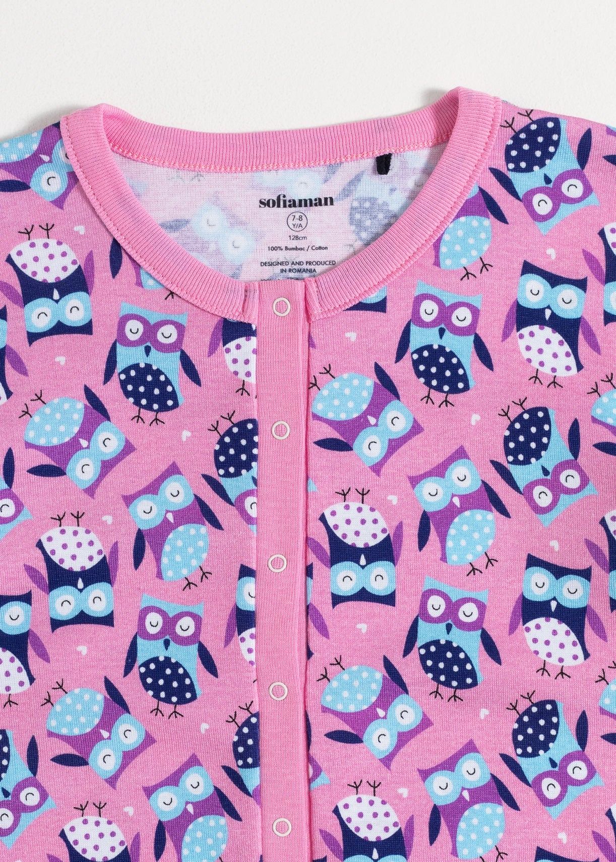 Salopetă Copii Pink Owl Bumbac Sofiaman.ro