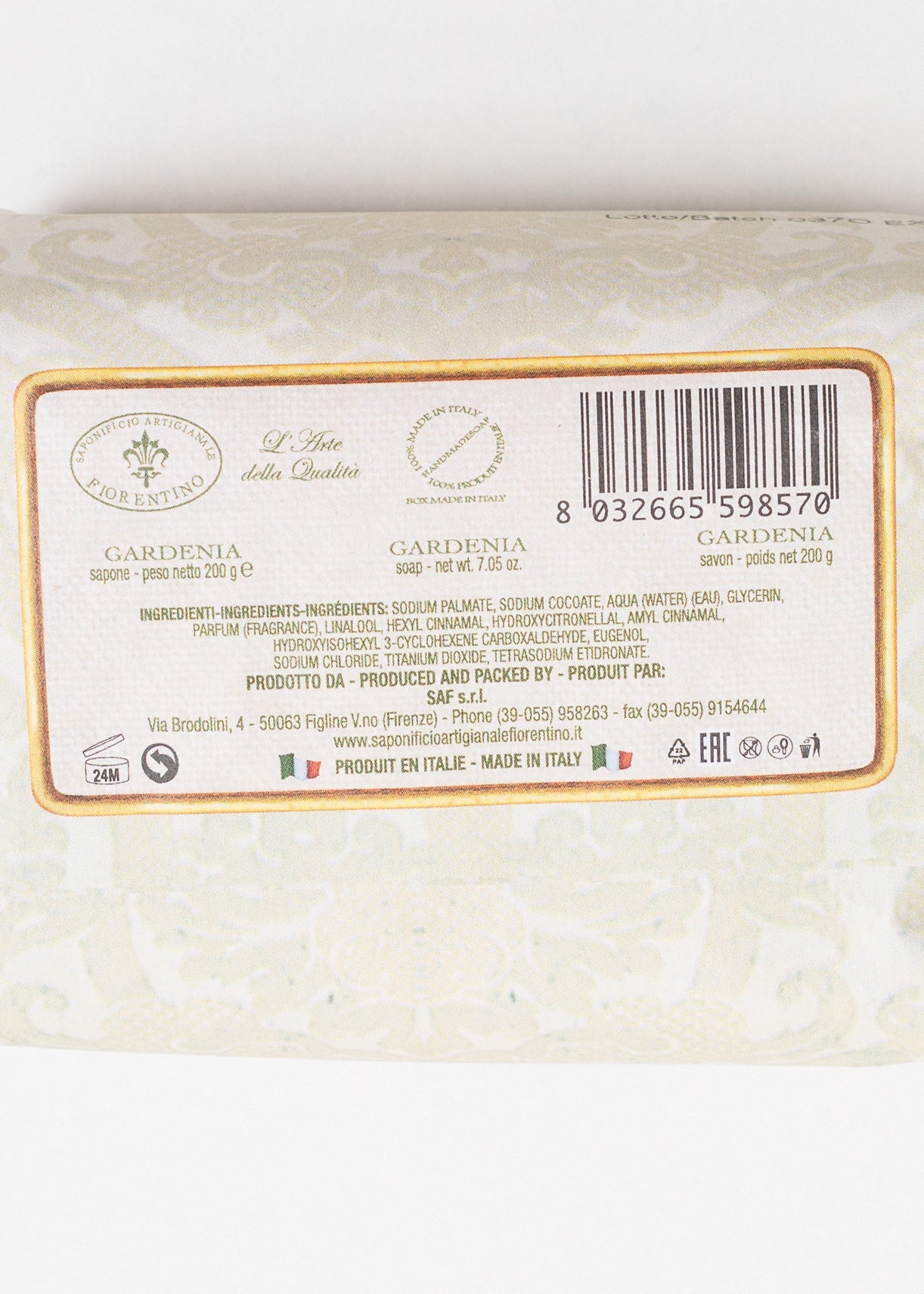 Săpun Natural Fiorentino Gardenie Handmade Sofiaman.ro