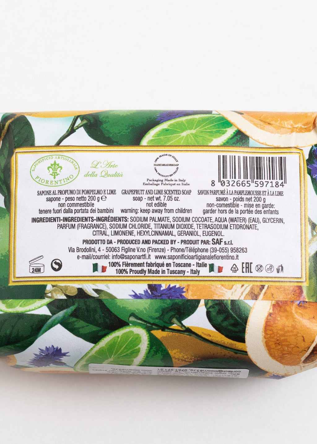 Săpun Natural Fiorentino Grapefruit și Lime-Handmade Sofiaman.ro
