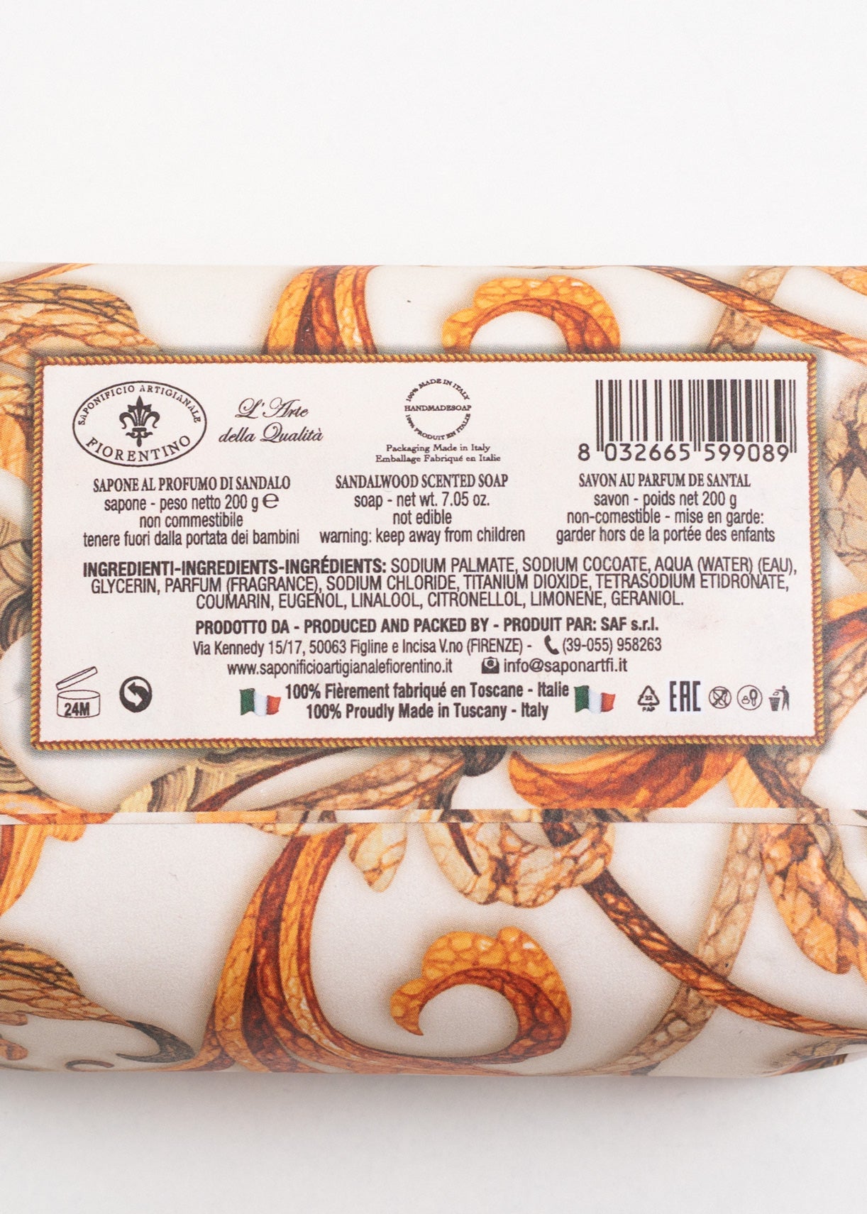 Săpun Natural Fiorentino Santal Handmade Sofiaman.ro
