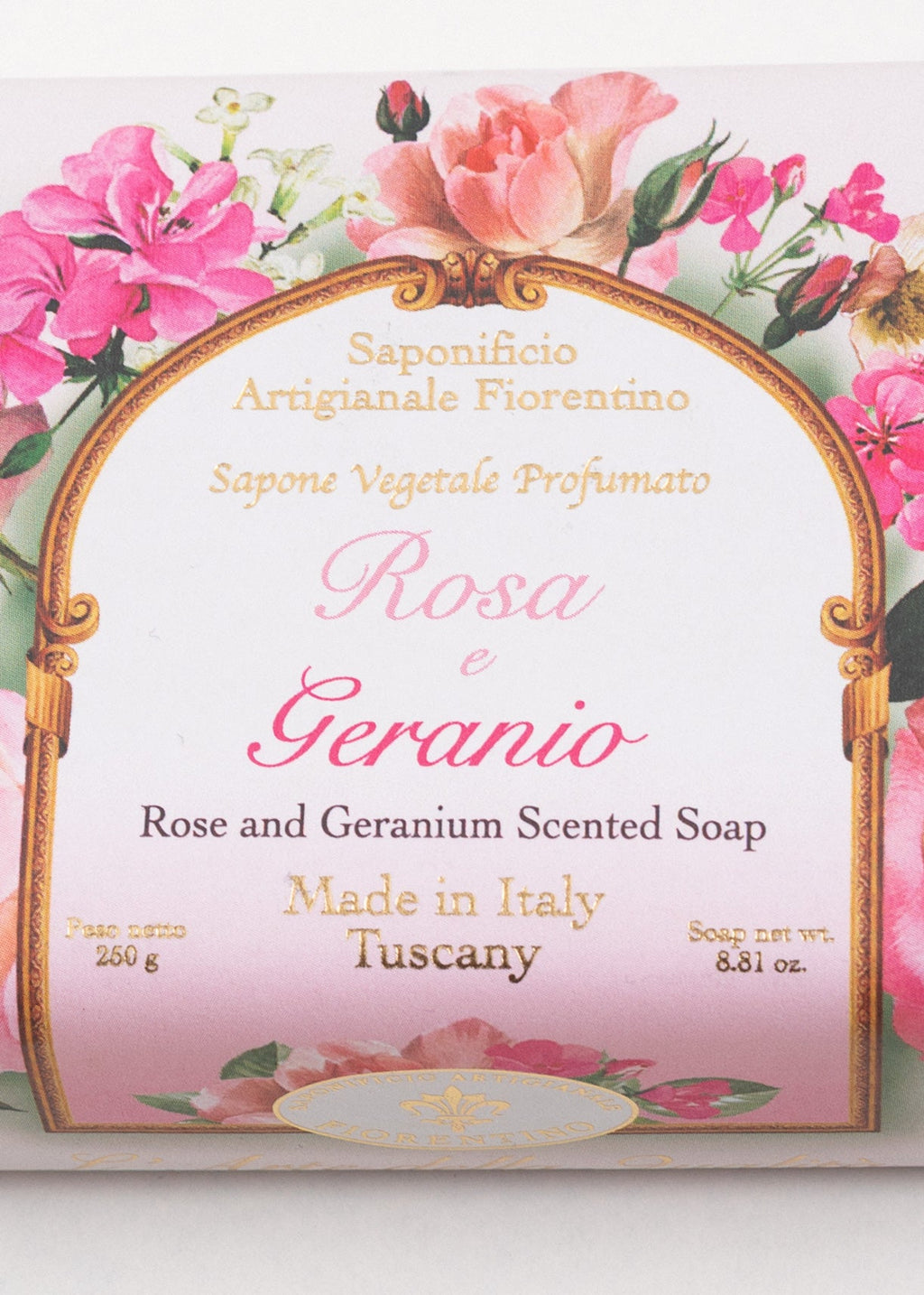 Săpun Natural Fiorentino Trandafir și Gerarium Handmade Sofiaman.ro