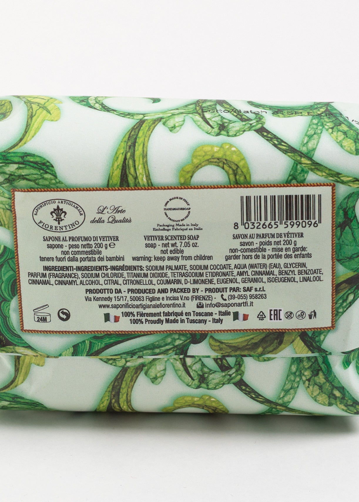 Săpun Natural Fiorentino Vetiver Handmade Sofiaman.ro