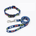 Set zgardă reglabilă cu lesă, pentru câini, bleumarin Petora