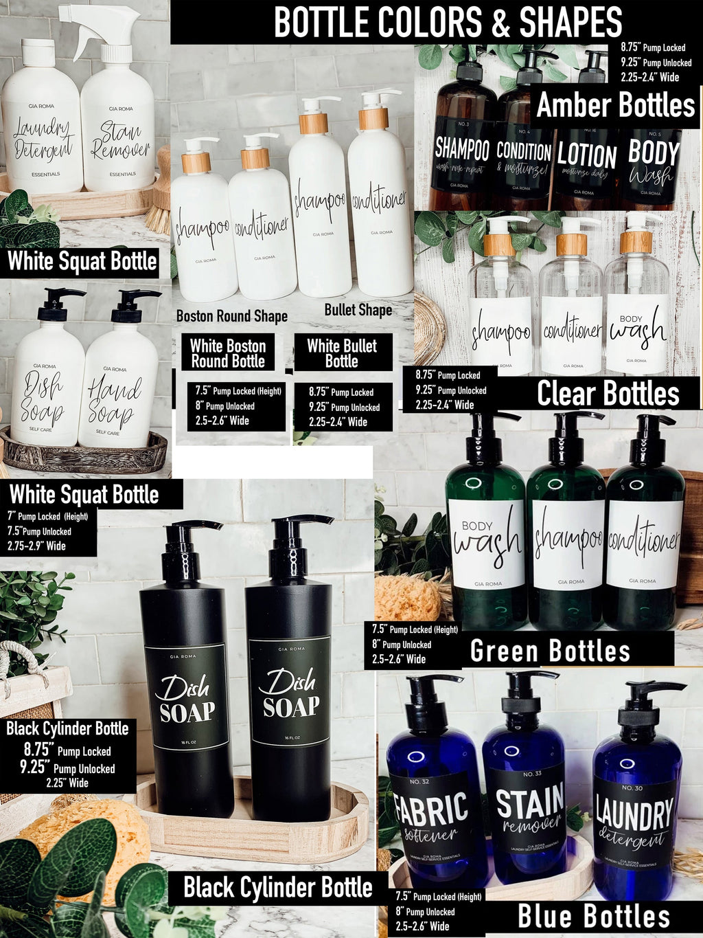 16oz Plastic Black Bottles - Cart2u.ro